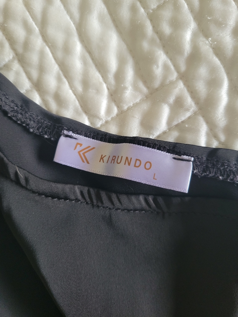 Kirundo One Shoulder Satin Midi Dress Black Size L Minimalist Reformation Style - Picture 2 of 8
